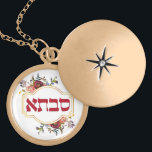 Savta - Grandmother in Hebrew Gold Plated Necklace<br><div class="desc">A delightful design celebrating all the Jewish grandmothers. Hebrew word "savta" for Grandmother. 
Great art to give as a gift.</div>