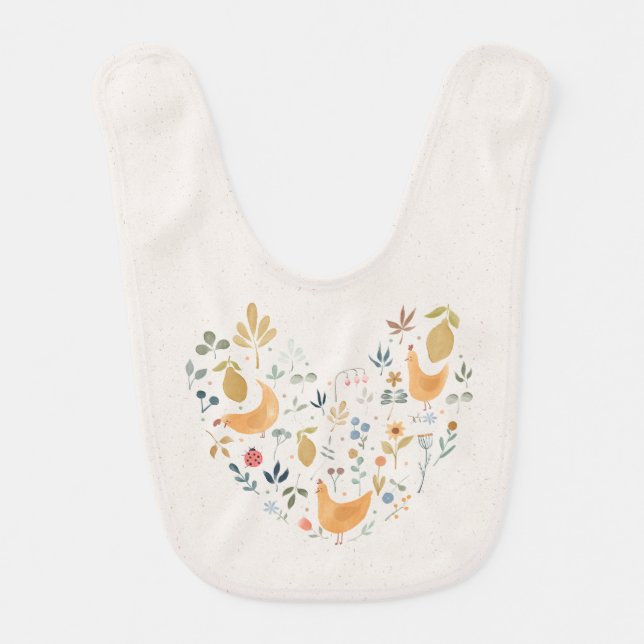 Savvy Babes Farmhouse Chic Reversible Baby Bib (Front)