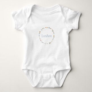 Savvy Babes Personalized Wreath Baby Bodysuit
