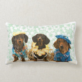 dachshund lumbar pillow