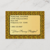 Savvy Shopper Chubby Business Card (Back)