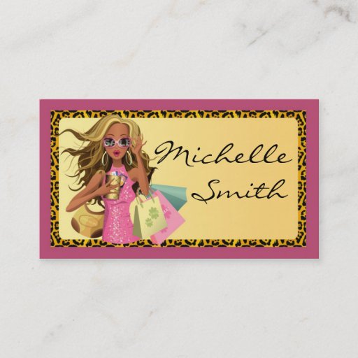 Customizable Savvy Shopper Personal Shopper Business Card