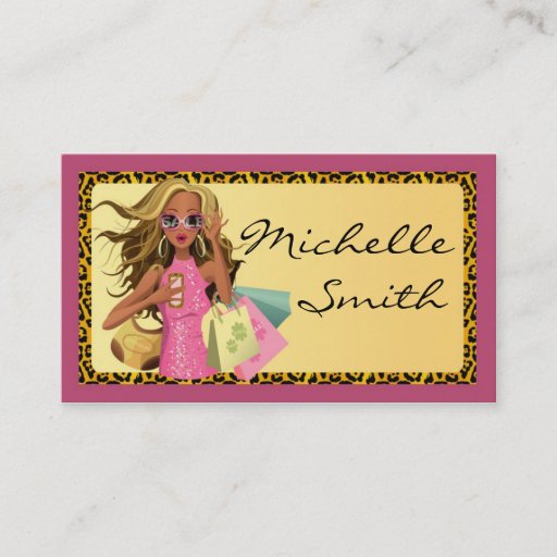 Customizable Savvy Shopper Personal Shopper Business Card 2