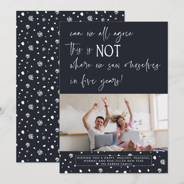 Saw Ourselves in Five Years | Merry Christmas Invitation (Front/Back)