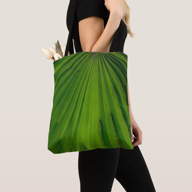 Saw Palmetto Fan Tote Bag (Close Up)