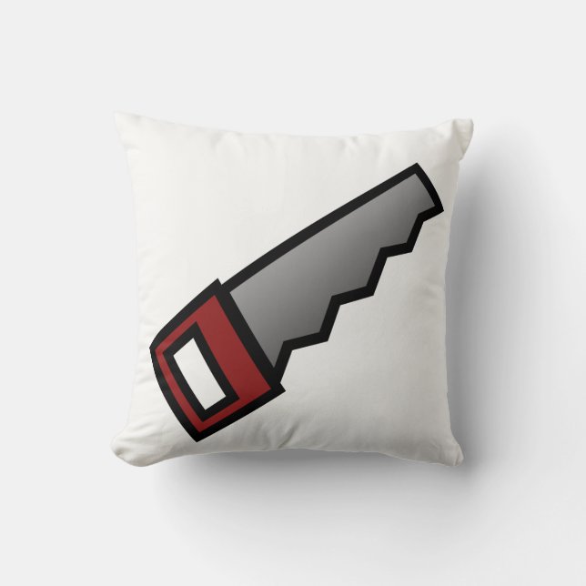Saw Throw Pillow (Front)