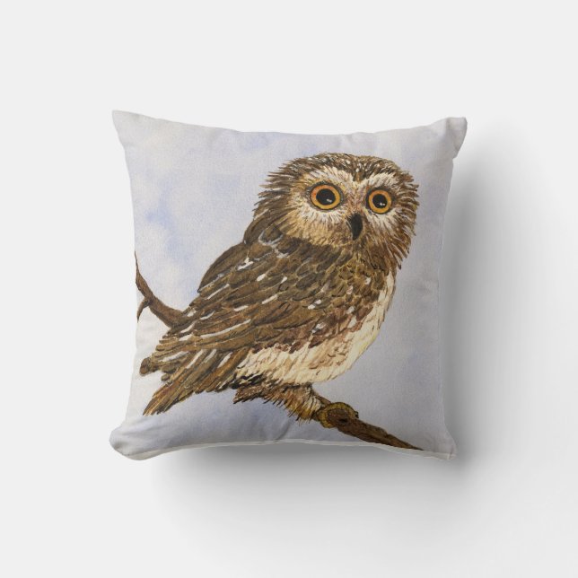 Saw-Whet Owl Pillow (Front)