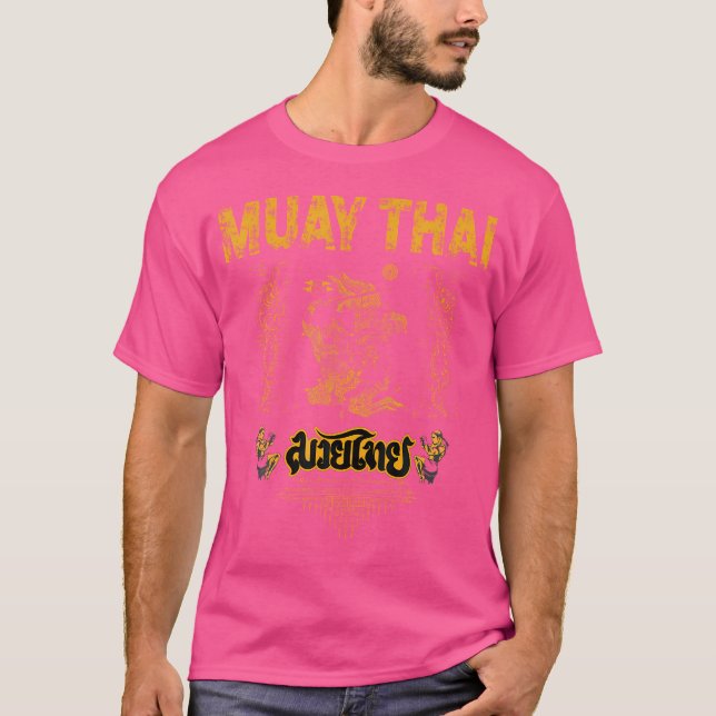 Sawadee Thai Traditional Sak Yant Thai Twin Tiger  T-Shirt (Front)