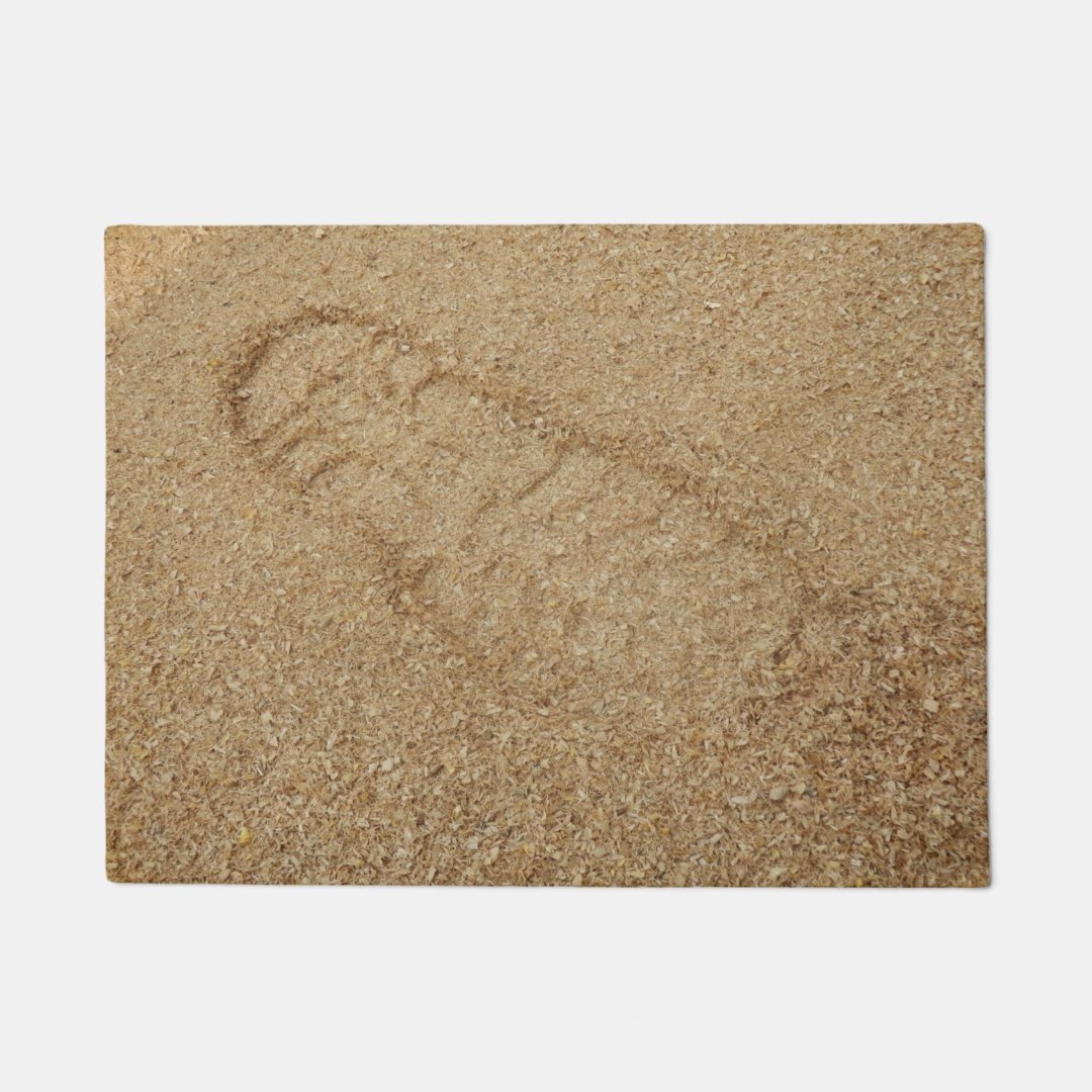 Sawdust Boot Print Door Mat Zazzle
