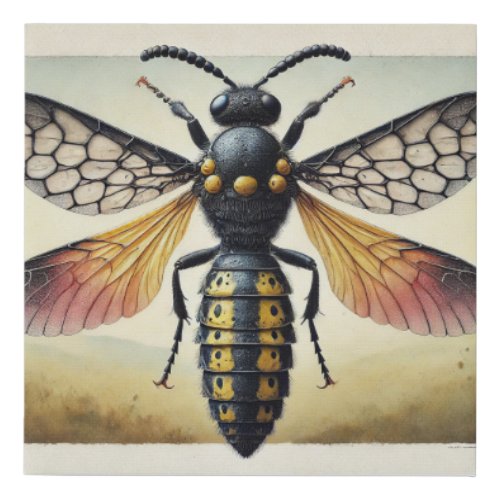 Sawfly 040724IREF125 _ Watercolor Faux Canvas Print