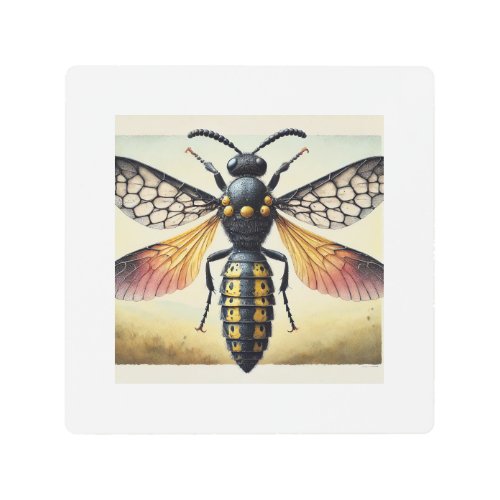 Sawfly 040724IREF125 _ Watercolor Metal Print