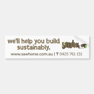 Sawhorse Bumper Sticker