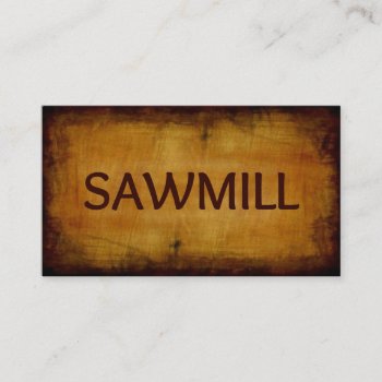 Sawmill Antique Wood Business Card by businessCardsRUs at Zazzle
