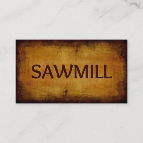 Sawmill Antique Wood Business Card
