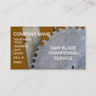 Sawmill Blade Sharpening Business Card