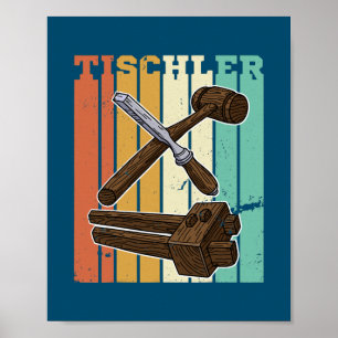 Sawmill Carpenter Carpenter Woodworker Chainsaw Poster