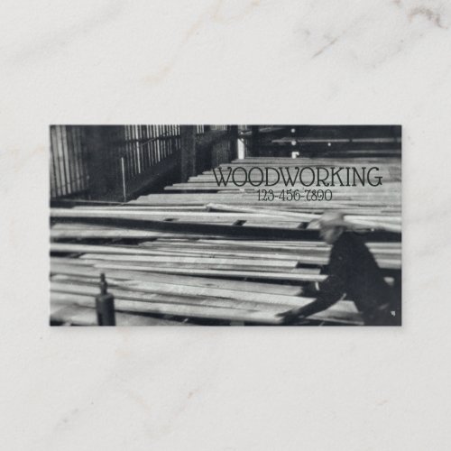 Sawmill Wood Milling Industrial Woodworking Business Card