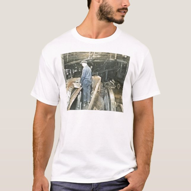Sawmill Workers Magic Lantern Slide 5 T-Shirt (Front)
