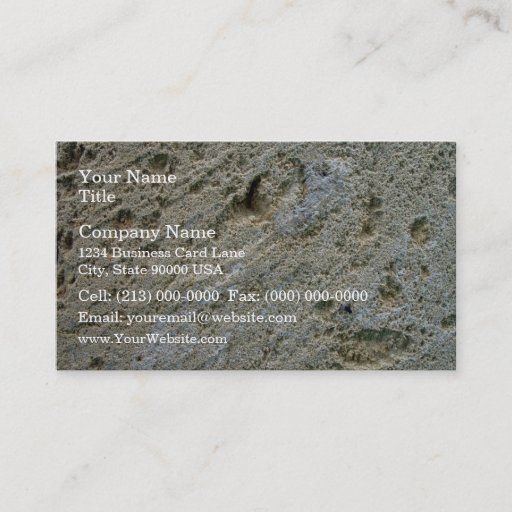 Customizable Sawn limestone block detail texture business card templates