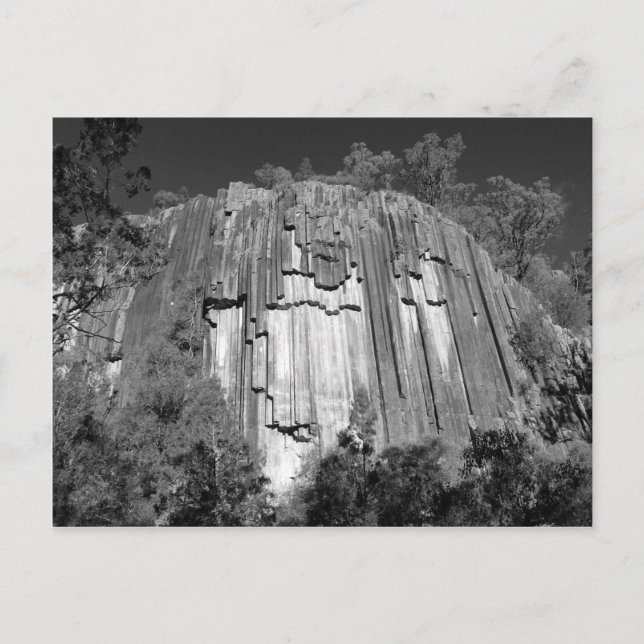 Sawn Rocks in Black & White Postcard (Front)