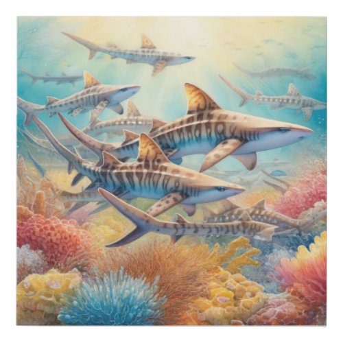Sawtail Catsharks 030624AREF106 _ Watercolor Faux Canvas Print