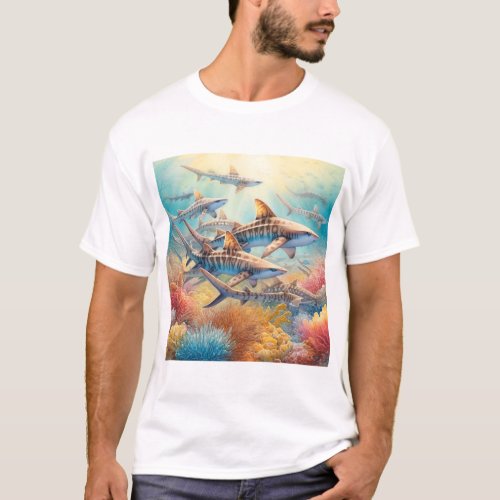 Sawtail Catsharks 030624AREF106 _ Watercolor T_Shirt
