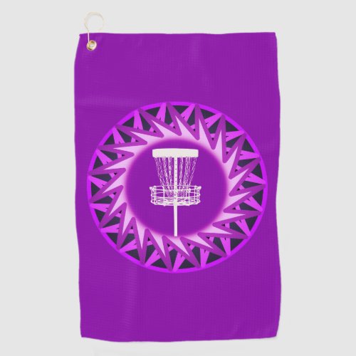 Sawtooth Basket Purple Golf Towel