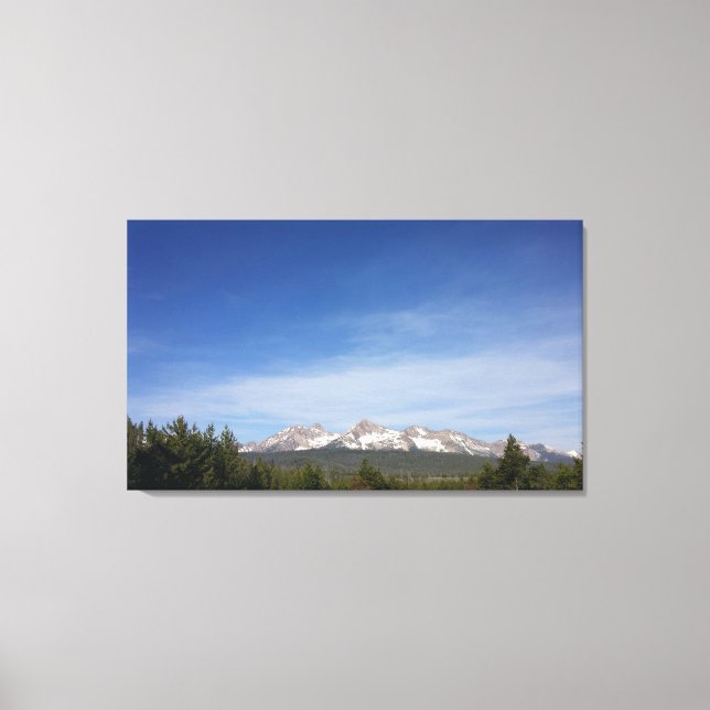Sawtooth Mountains Idaho 40x23 Canvas Print (Front)