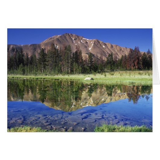 Sawtooth Mountains reflected in Fourth of July Cards (Front Horizontal)