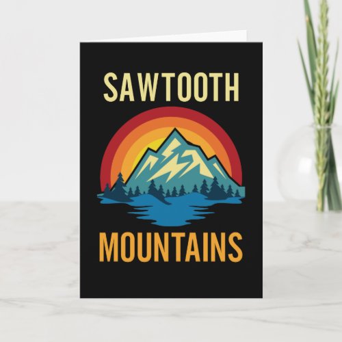 Sawtooth Mountains Sunset Card