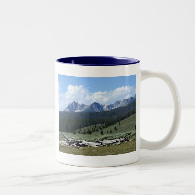 Sawtooth Mountains Two-Tone Coffee Mug (Right)