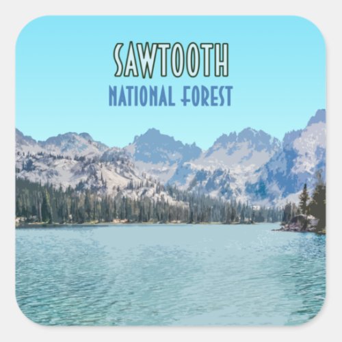 Sawtooth National Forest Idaho Square Sticker