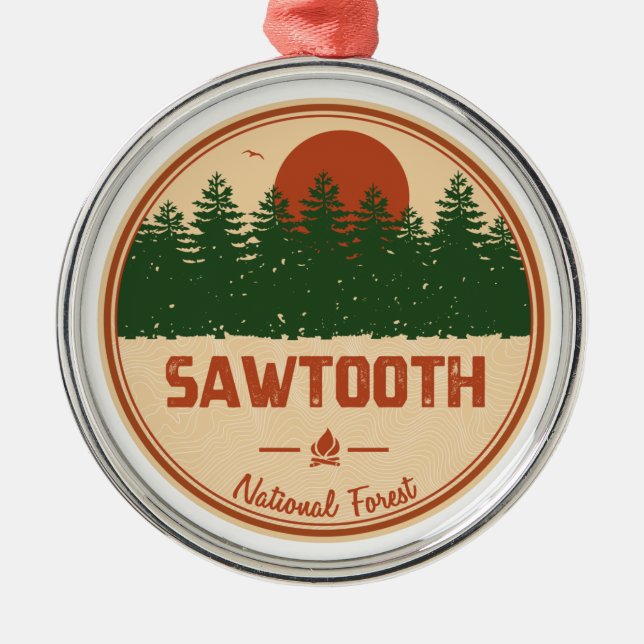 Sawtooth National Forest Metal Ornament (Front)