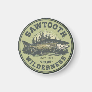 Sawtooth Wilderness Idaho Mountain Hiking Alpine Magnet