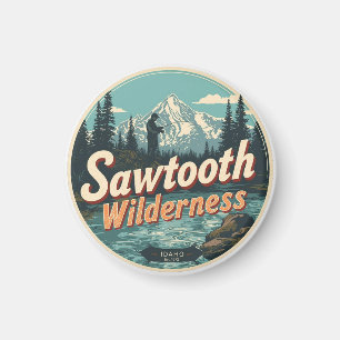Sawtooth Wilderness Idaho Mountain Hiking Alpine Magnet