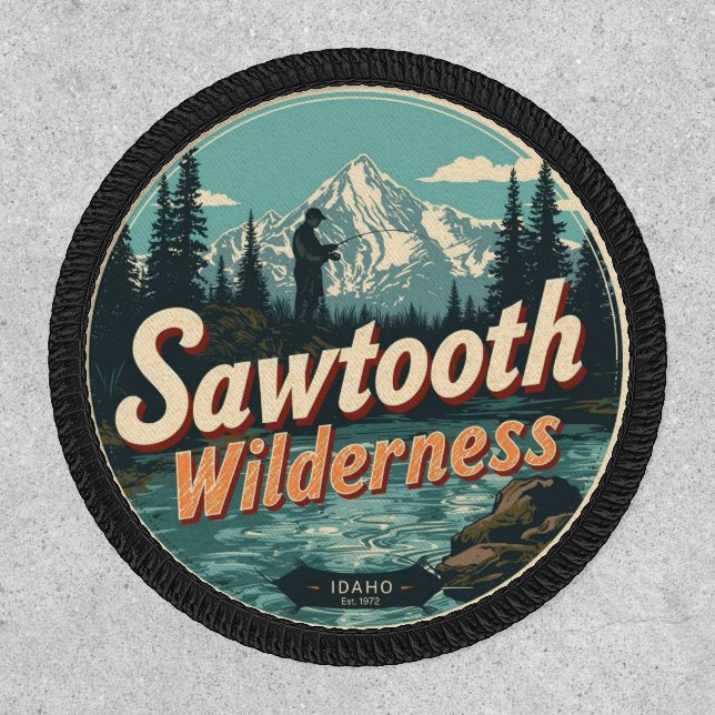 Sawtooth Wilderness Idaho Mountain Hiking Alpine  Patch (Front)