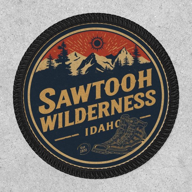 Sawtooth Wilderness Idaho Mountain Hiking Alpine  Patch (Front)