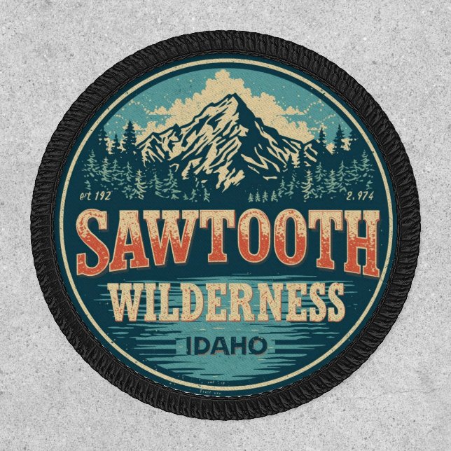 Sawtooth Wilderness Idaho Mountain Hiking Alpine  Patch (Front)