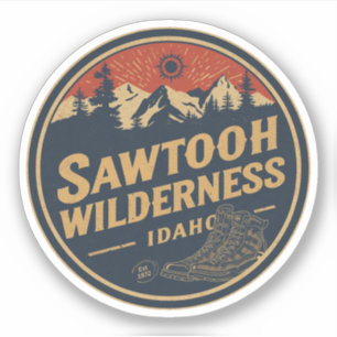Sawtooth Wilderness Idaho Mountain Hiking Alpine Sticker