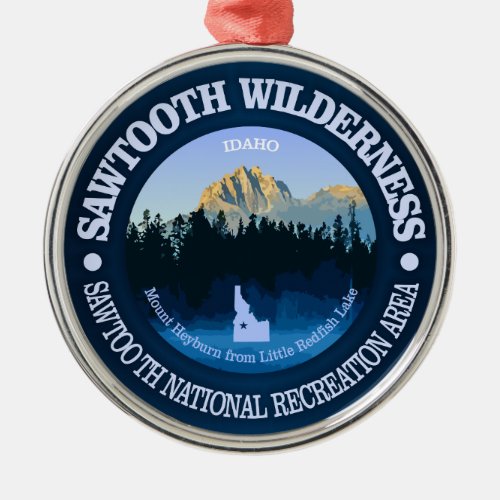 Sawtooth Wilderness Metal Ornament