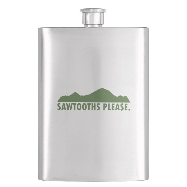Sawtooths Please Flask (Front)