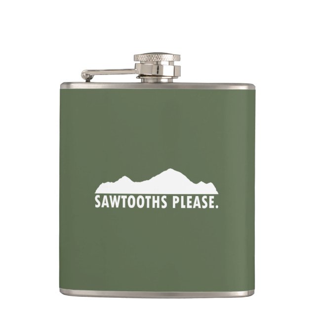 Sawtooths Please Flask (Front)