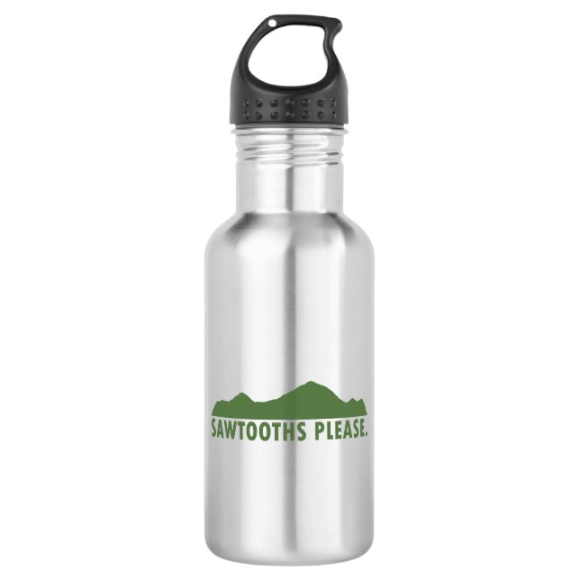 Sawtooths Please Stainless Steel Water Bottle (Front)