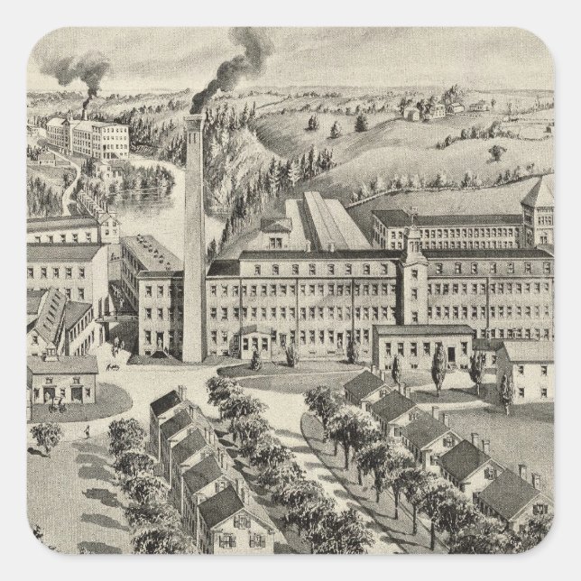 Sawyer Woolen Mills Square Sticker (Front)