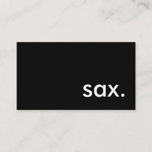 sax. business card templates