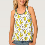 Sax Chick Saxophones Music Notes Tank Top