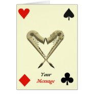 Sax Of Hearts - Diamond, Spade, Club Playing Card at Zazzle