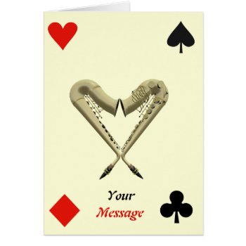 Sax Of Hearts - Diamond  Spade  Club Playing Card by DigitalDreambuilder at Zazzle