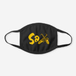 Sax Saxophones Black Cotton Face Mask