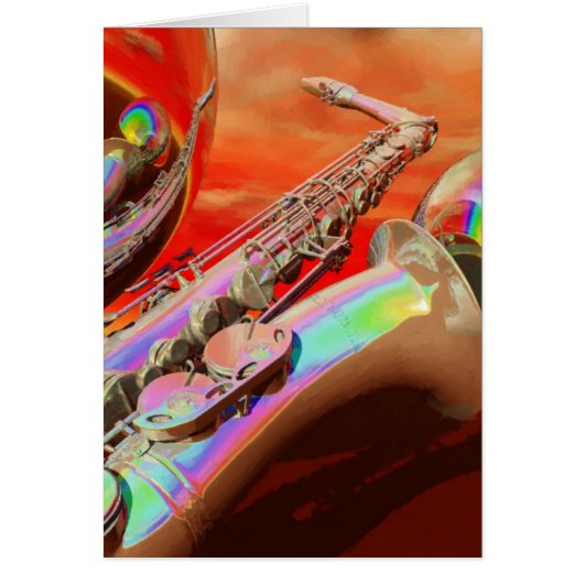 Saxaphone By Lenny Cards (Front)